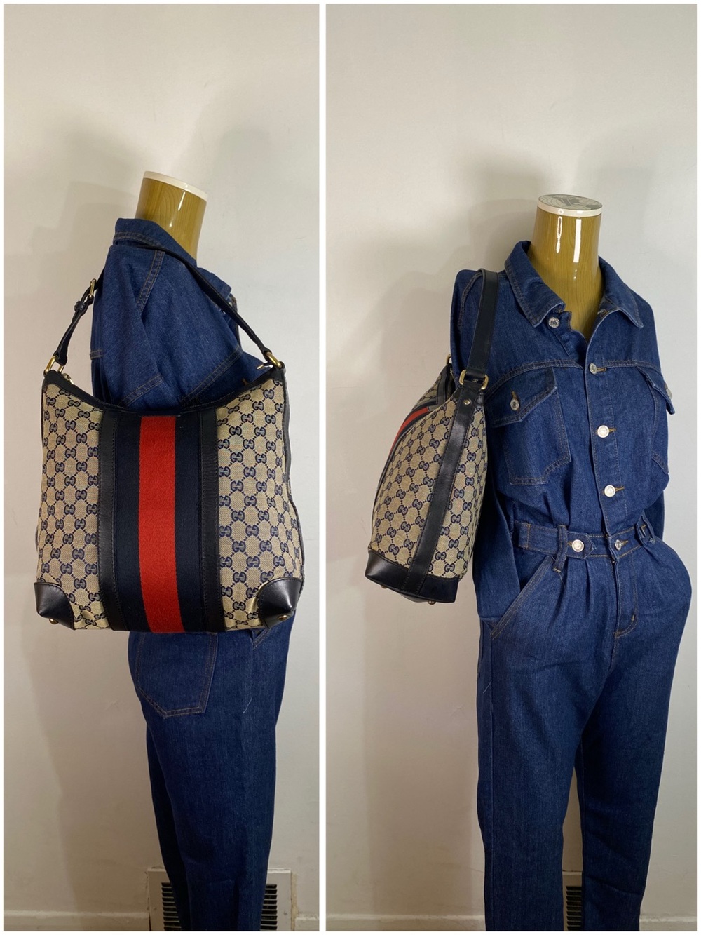 ✨️GUCCI GG Canvas Web Hobo Bag